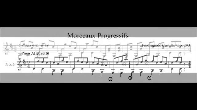 Carulli:Morceaux Progressifs No.5, Op.293 for 10-string guitar, 十弦吉他 смотреть онлайн