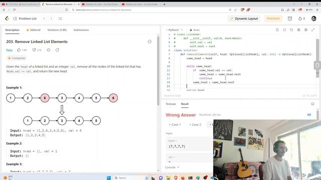 ?Solving All LeetCode Problems with PYTHON ? - 203 Remove Linked List Elements смотреть онлайн