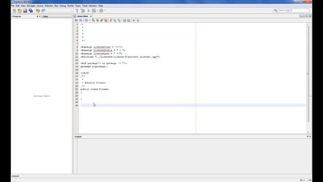 NetBeans 6.8: Changing the Template for the Java Class (CTU standards) смотреть онлайн