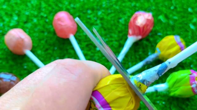? Learn Colors With Lollipops And Sweets. Yummy Rainbow Lollipops ASMR