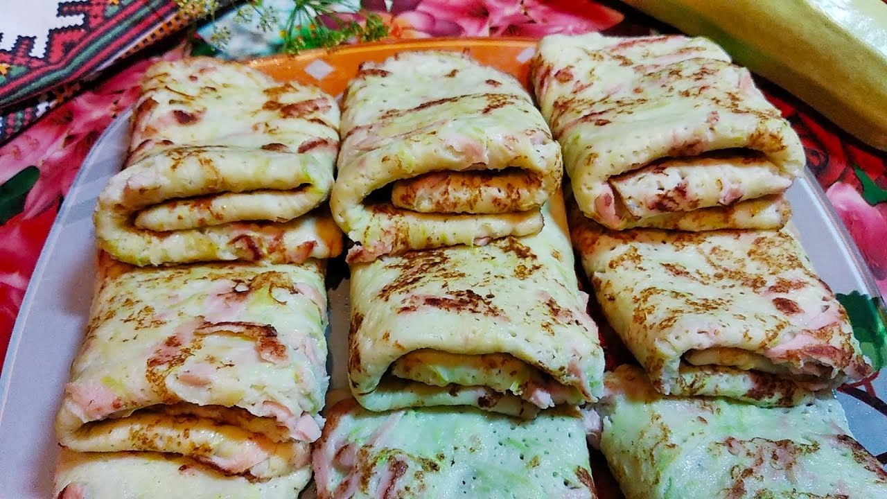 КАБАЧКОВЫЕ БЛИНЫ С ВЕТЧИНОЙ. Хоть на завтрак, хоть на ужин. смотреть онлайн