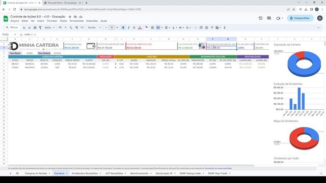 Planilha Controle Ações 8.0 - Preço Justo Benjamin Graham, Décio Bazin, Preço Médio, Dividendos IRP смотреть онлайн