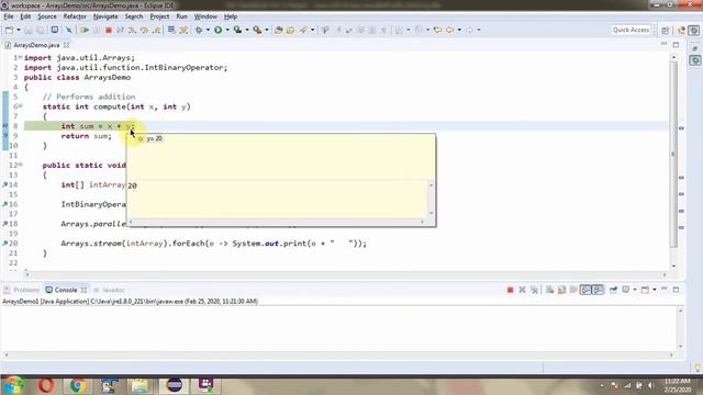 How to use parallelPrefix(int[] array, IntBinaryOperator op) method of Java.util.Arrays Class? смотреть онлайн