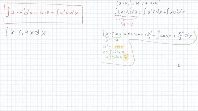 Интегрирование по частям смотреть онлайн