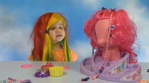 Май Лит Пони Пинки Пай модель причесок игрушка для девочек Рейн Боу Дэш MLP toy