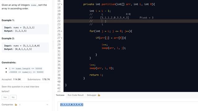 LeetCode 912 Sort an Array | Quick Sort смотреть онлайн