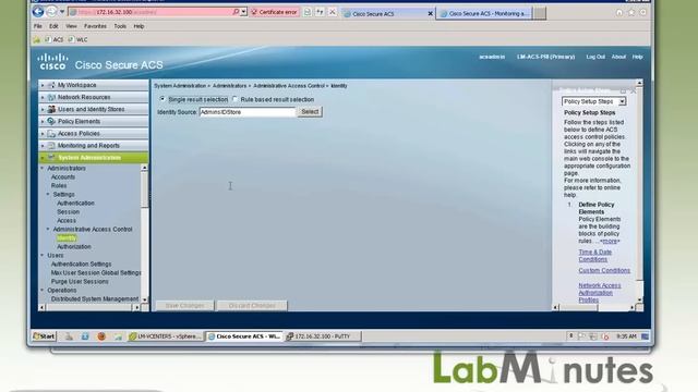 LabMinutes# SEC0082 - Cisco ACS 5.4 Introduction to Web Interface and Basic Configuration смотреть онлайн