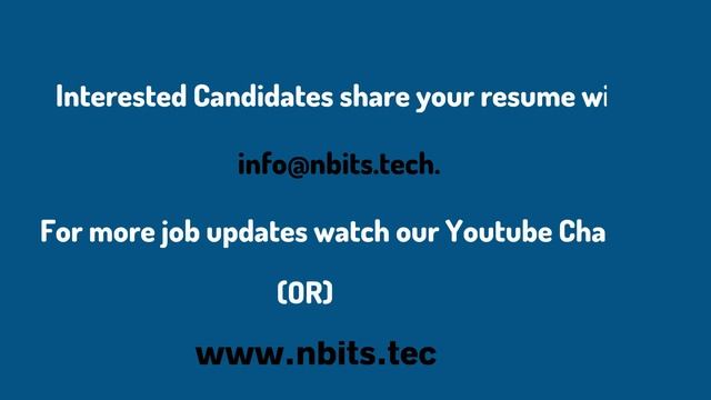 Oracle Apex Developer | It Jobs | nbits | Software | Hyderabad | Hiring смотреть онлайн