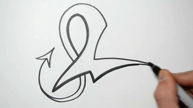 How to Draw Alphabet Letters in Graffiti - L смотреть онлайн