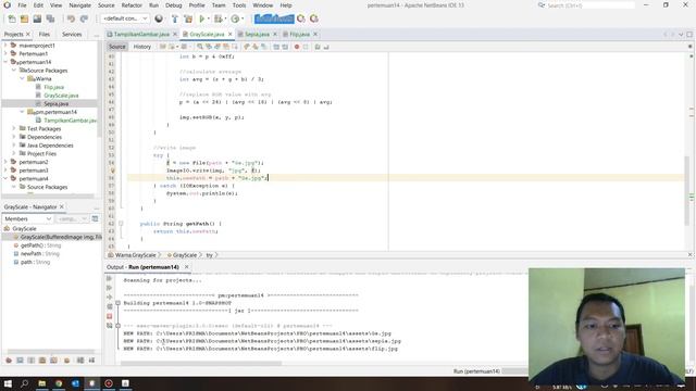 Java Netbeans Input Image with Effect Gray Scale, Sepia, and Flip смотреть онлайн