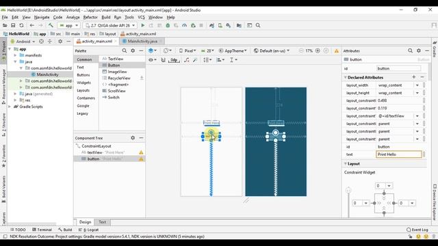 how to print hello world in android studio for beginners | 3.6.1 | java смотреть онлайн