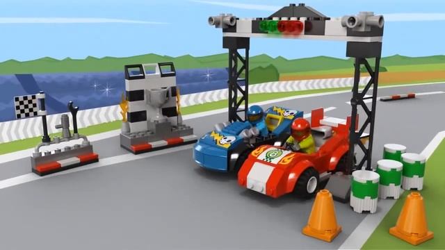 Lego Juniors 10673 Лего Джуниорс Ралли на гоночных автомобилях смотреть онлайн