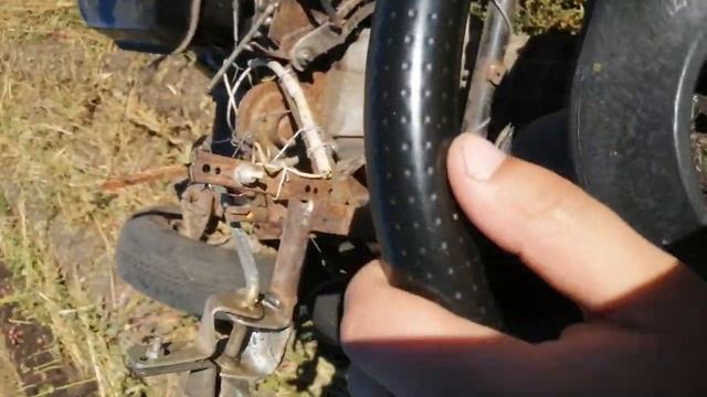 копаем картошку на минитракторе