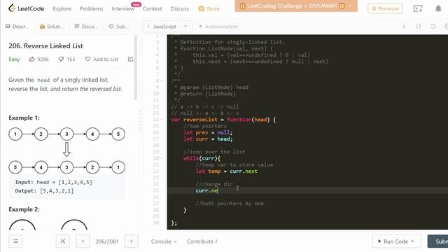 [ALGORITHMS] CODING INTERVIEW PREPARATION - Reverse Linked List # 206 (2021) смотреть онлайн
