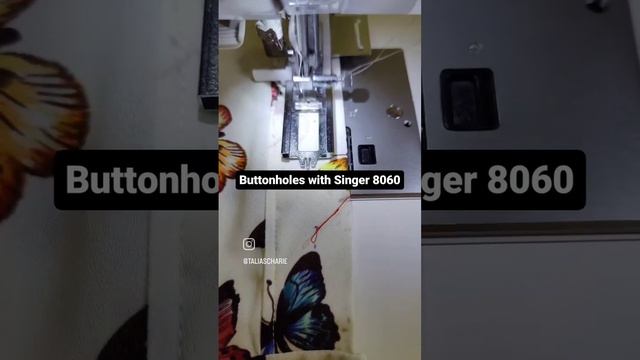 Sewing buttonholes with my Singer 8060. смотреть онлайн