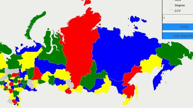 Russia map coloring problem with python [CSPs of russel AI book] + link of code in the discription смотреть онлайн
