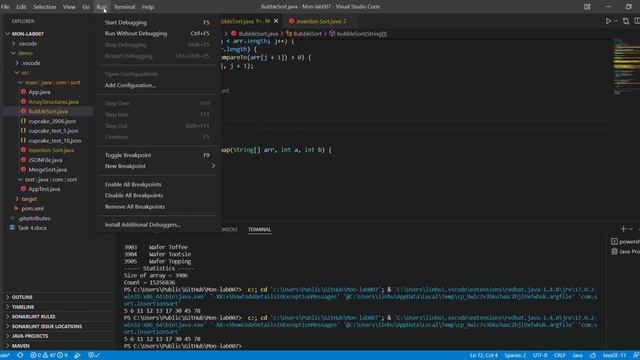 Insertion Sort java Mon lab007 Visual Studio Code 2022 03 23 12 00 00 смотреть онлайн