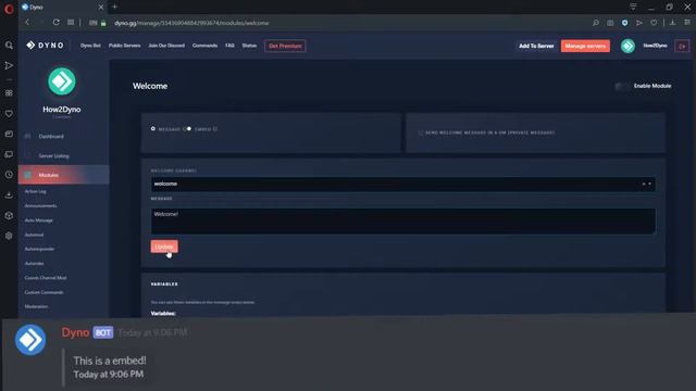 Discord Dyno Bot Tutorial - How to setup the Welcome Module смотреть онлайн
