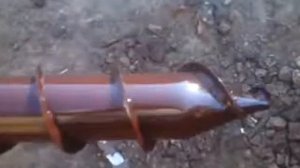 Геошурупы и винтовые сваи: геошуруп, окрашенный для фундамента дома