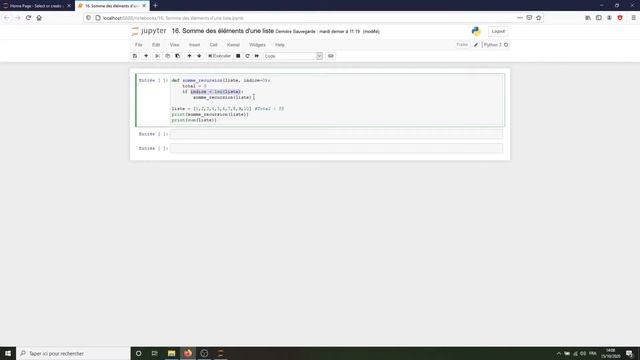 [Algorithme] - 16. Somme des éléments d'une liste [Python] смотреть онлайн