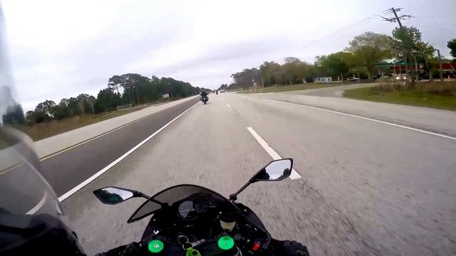 Kawasaki Ninja ZX6-R 2015 Model Test Ride/Top speed смотреть онлайн