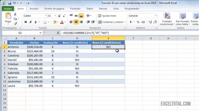 Función SI con varias condiciones en Excel смотреть онлайн