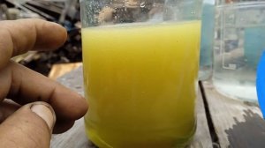 постепенно увеличиваем добавление Гидразин Гидрата в Царский раствор.