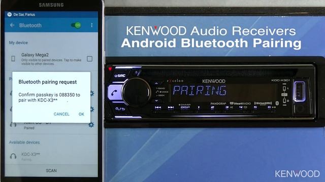 KENWOOD eXcelon KDC-X301 Android Bluetooth Pairing for 2017 Audio Receivers смотреть онлайн