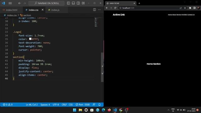 How to Make an Active Nav Link On Scroll using HTML, CSS & JavaScript смотреть онлайн