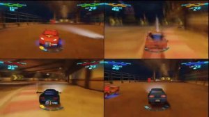 Cars 2 The Video Game 4 Player Split Screen Racing Rookies Vs Pros Gameplay