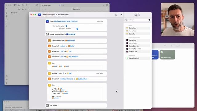 Turn a CSV File into Obsidian Notes with macOS Shortcuts смотреть онлайн