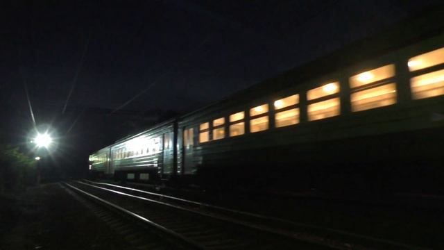 Электропоезд ЭД2Т-0043 с сообщением Ступино - Яганово, БМО ж/д, 20 сентября 2023 г. смотреть онлайн