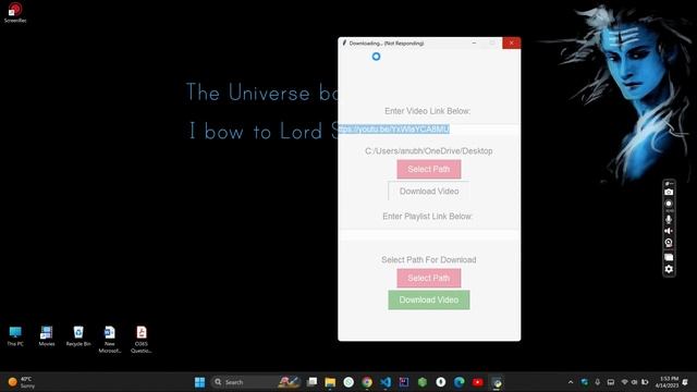 YouTube Video Downloader using Python | Not A Coder | With Source Code смотреть онлайн