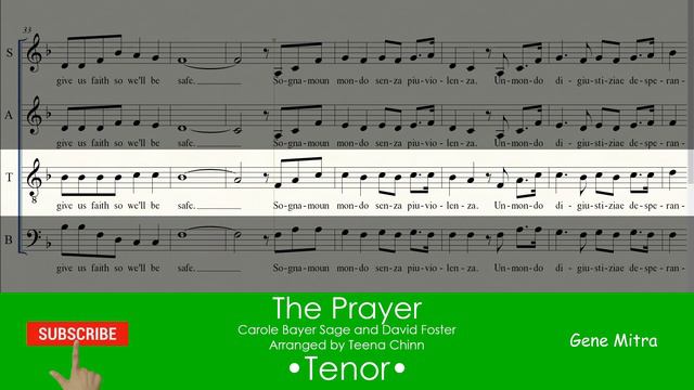 The Prayer • Tenor