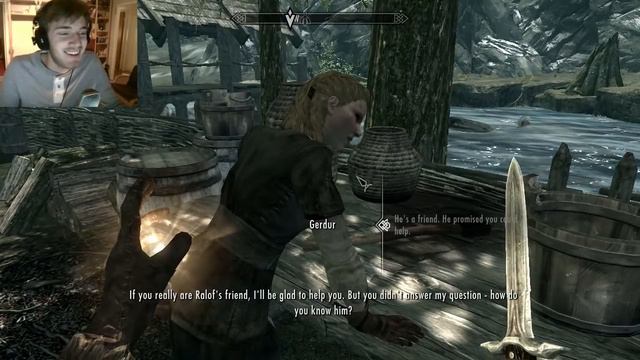 Pewdie Plays: Skyrim - Part 3 - First Flying Chicken! смотреть онлайн
