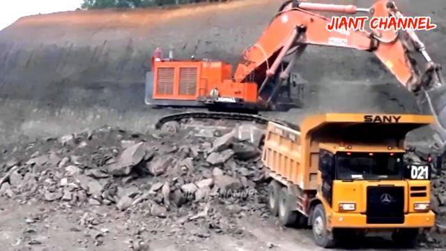 Excavator Hitachi 1200 VS Sany SKt 80s #trending #hitachi #sany