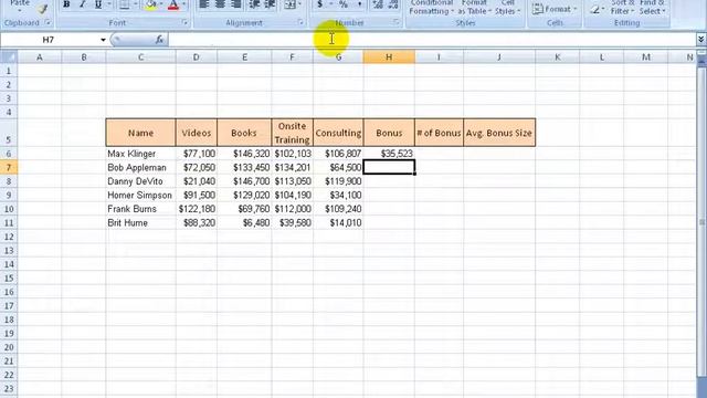 Excel 2007: SUMIF, COUNTIF And AVERAGEIF Functions смотреть онлайн