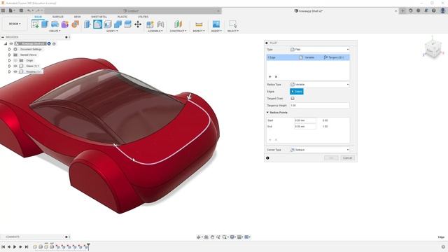 Fusion 360 команда Fillet, команда Chamfer смотреть онлайн