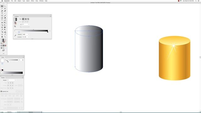Adobe Illustrator-creating a cylinder смотреть онлайн