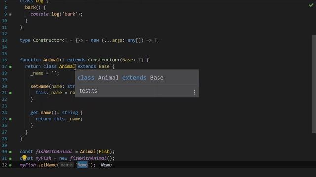 TypeScript миксины (mixins). Множественное наследование в TypeScript смотреть онлайн