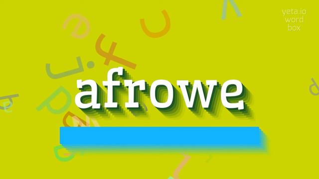 HOW TO SAY AFROWE? #afrowe смотреть онлайн
