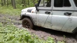 УАЗ 3153 на бездорожье."ДИКИЙ СТРЕЙЧ" против колеи