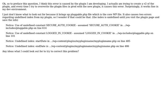 Wordpress: Undefined constant error in pluggable.php смотреть онлайн