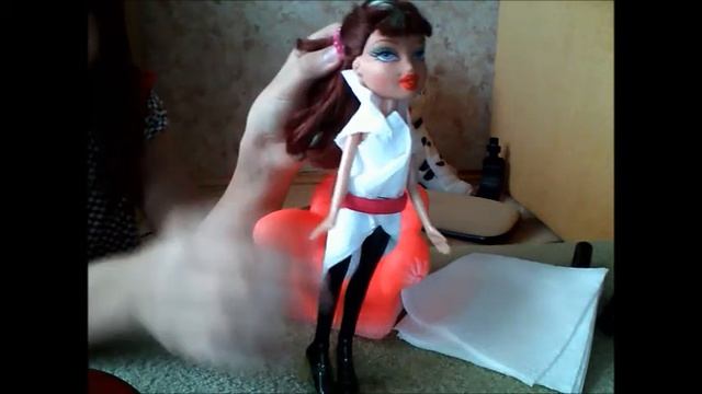 Одежда для Джейд/Как сделать платье для куклы из салфетки. смотреть онлайн