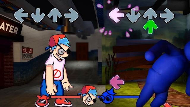 Rainbow Friends but... Boyfriend cosplays Roblox Blue in Friday Night Funkin' смотреть онлайн
