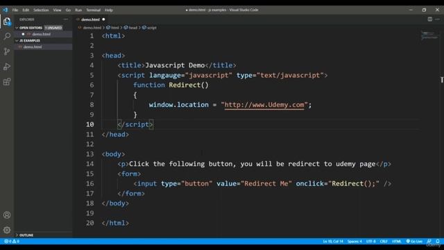 Javascript page Redirect | Javascript Course | Information Tech | Tutorials #21 смотреть онлайн