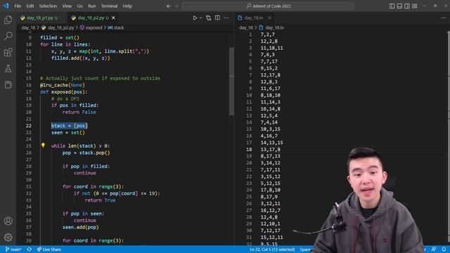Day 18/25: Boiling Boulders | Advent of Code 2022 Explanations смотреть онлайн