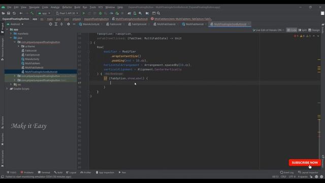 How to implement Expand Floating Action Button in Jetpack Compose | Android | Kotlin | Make it Easy смотреть онлайн