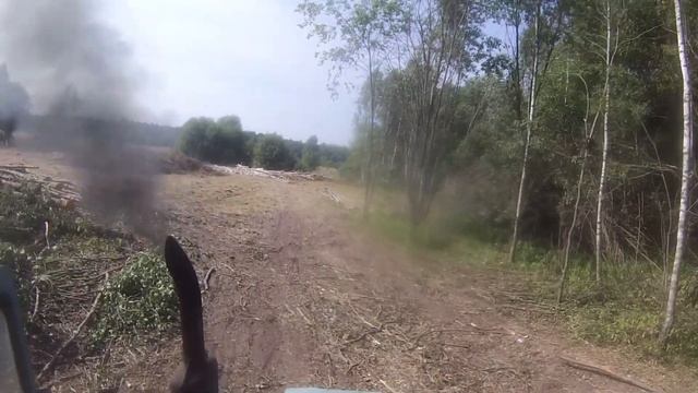 Продувка поршней Т-40. 3 средних хлыста на навеске. смотреть онлайн