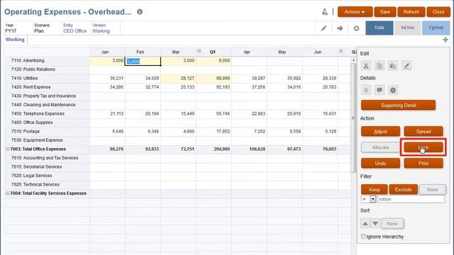 Adjusting and Spreading Plan Data in Oracle Planning and Budgeting Cloud смотреть онлайн